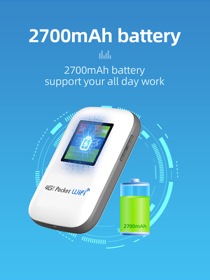 Bộ định tuyến 4G di động 2700mAh-3000mAh với màn hình đen được mở khóa