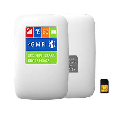 Bộ định tuyến MiFi không dây 3000mAh 4G LTE Điểm phát sóng Wi-Fi với màn hình LCD băng tần quốc tế