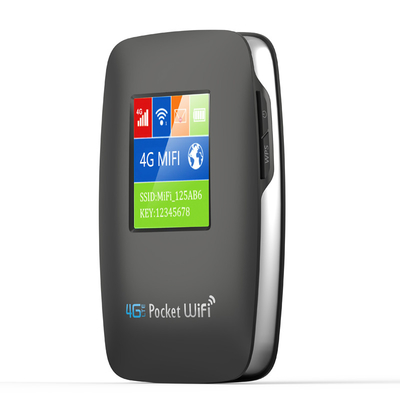 Bộ định tuyến 4G di động điểm phát sóng WIFI bỏ túi 3000mAh với màn hình đen được mở khóa