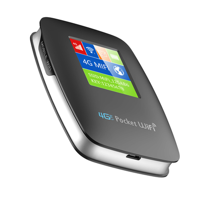 Bộ định tuyến 4G di động điểm phát sóng WIFI bỏ túi 3000mAh với màn hình đen được mở khóa