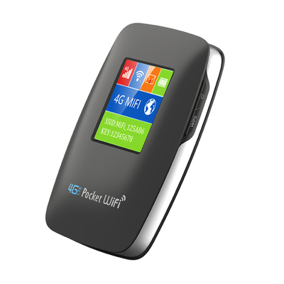 Bộ định tuyến 4G di động điểm phát sóng WIFI bỏ túi 3000mAh với màn hình đen được mở khóa