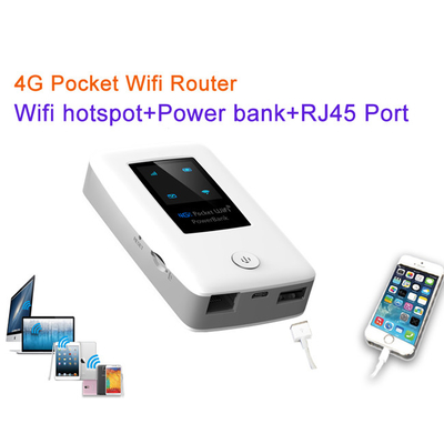 Bộ định tuyến bỏ túi không dây 4G 5000mAh với cổng RJ45 Wan Lan