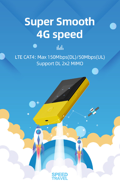 Bộ định tuyến di động 3G di động 4G Bộ định tuyến WiFi bỏ túi Xe có khe cắm thẻ sim