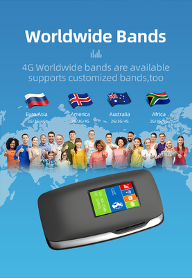 2700mAh-3000mAh Bộ định tuyến 4G Lte MiFi 150Mbps Điểm phát sóng WiFi di động 4G 15 thiết bị có màn hình LCD