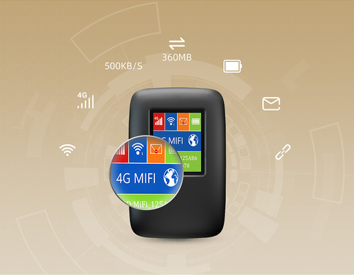 Bộ định tuyến MiFi không dây 3000mAh 4G LTE Điểm phát sóng Wi-Fi với màn hình LCD băng tần quốc tế