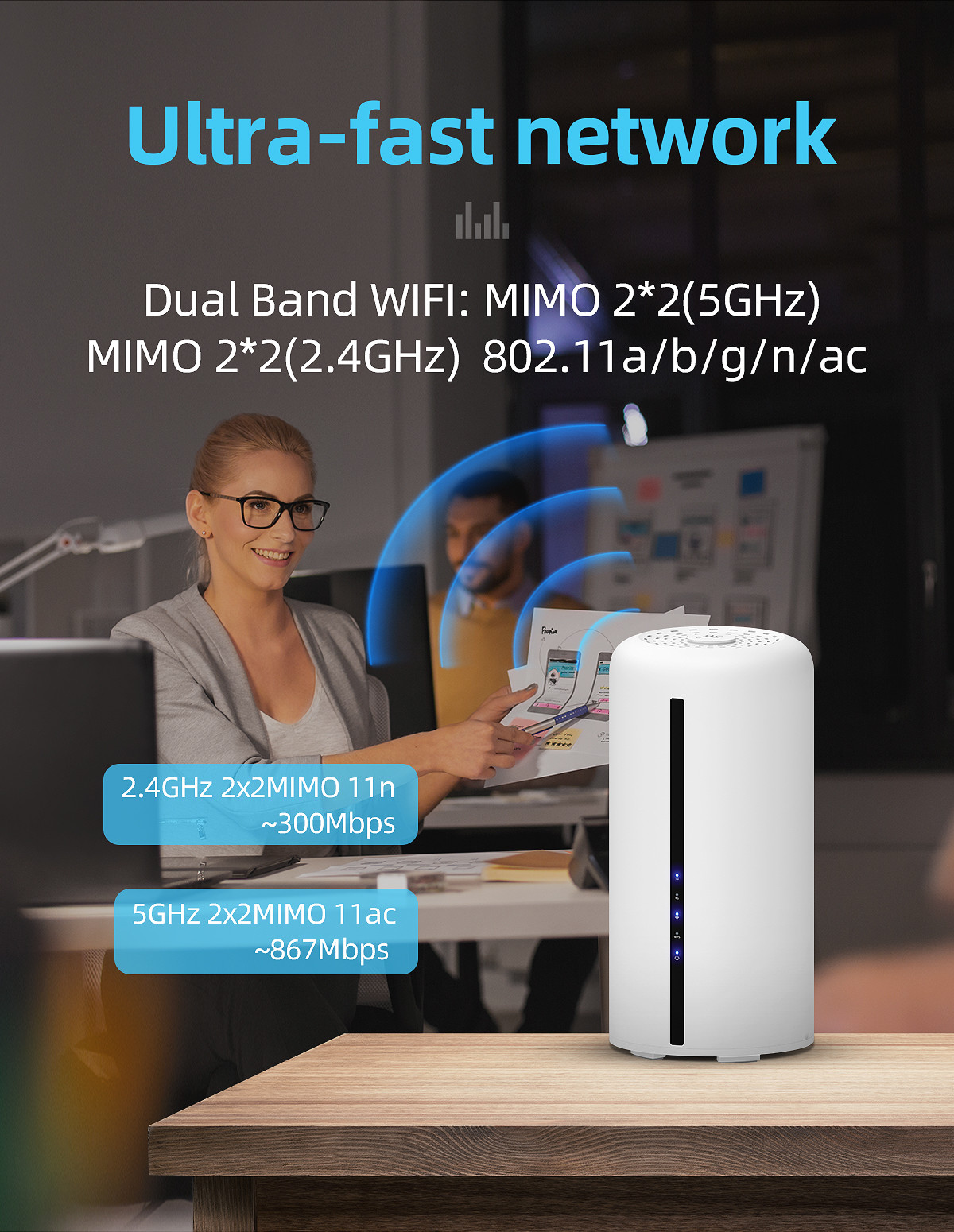 WiFi 6 Bộ định tuyến 5G ngoài trời với 2 cổng Gigabit Lan Khách sạn